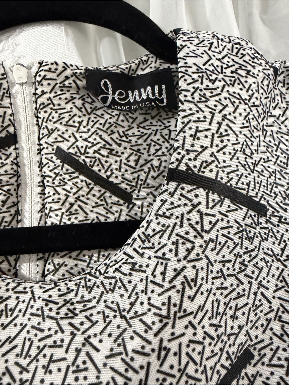 Jenny Black and White Patterned Dress